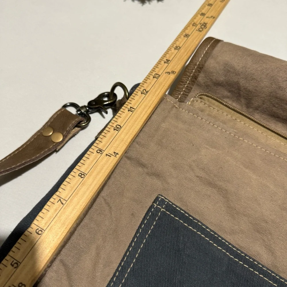 Clea Ray Upcycled Seafood‎ Lovers Canvas Messenger Crossbody Shoulder Tote Bag